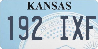 KS license plate 192IXF