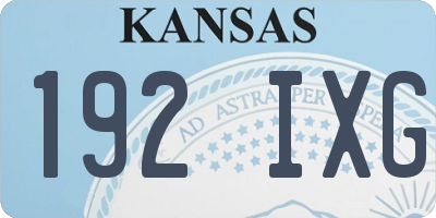 KS license plate 192IXG