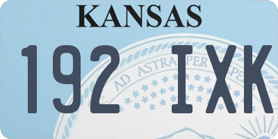 KS license plate 192IXK