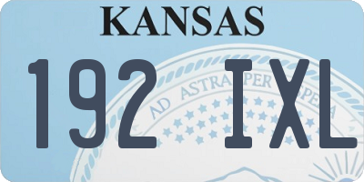 KS license plate 192IXL