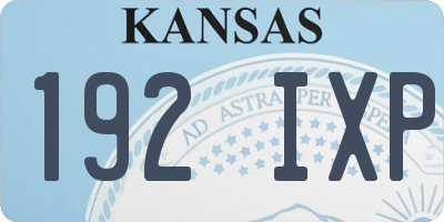 KS license plate 192IXP