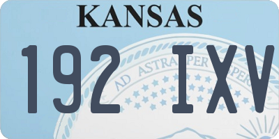 KS license plate 192IXV