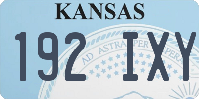 KS license plate 192IXY