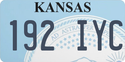 KS license plate 192IYC
