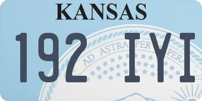KS license plate 192IYI
