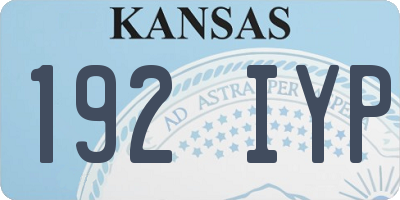 KS license plate 192IYP