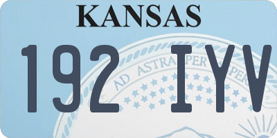 KS license plate 192IYV