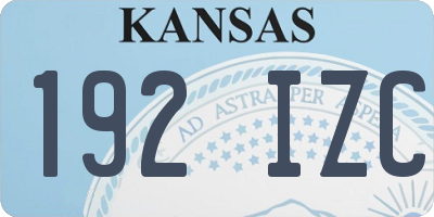 KS license plate 192IZC