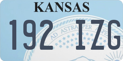 KS license plate 192IZG
