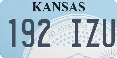 KS license plate 192IZU