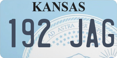 KS license plate 192JAG