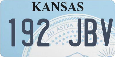 KS license plate 192JBV