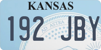 KS license plate 192JBY