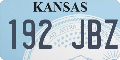 KS license plate 192JBZ