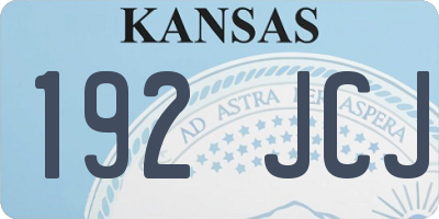 KS license plate 192JCJ