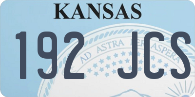 KS license plate 192JCS
