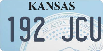 KS license plate 192JCU