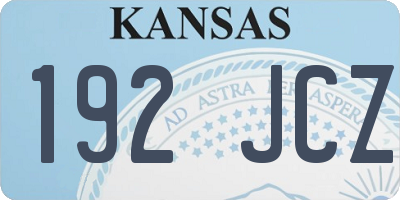 KS license plate 192JCZ