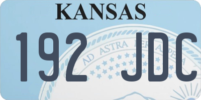 KS license plate 192JDC