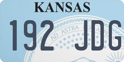KS license plate 192JDG