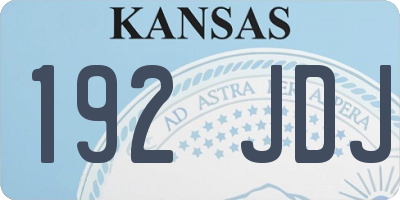 KS license plate 192JDJ