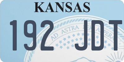 KS license plate 192JDT