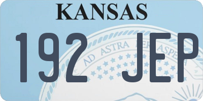 KS license plate 192JEP