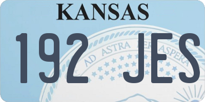KS license plate 192JES