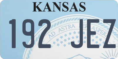 KS license plate 192JEZ