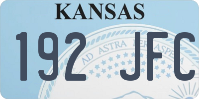 KS license plate 192JFC