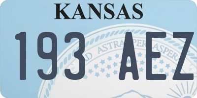 KS license plate 193AEZ