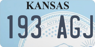 KS license plate 193AGJ