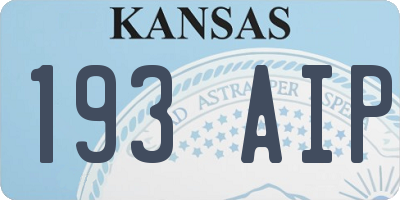 KS license plate 193AIP