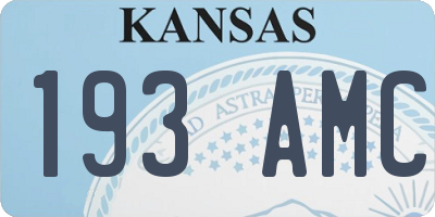KS license plate 193AMC