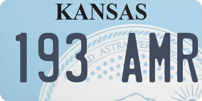 KS license plate 193AMR