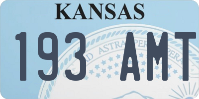 KS license plate 193AMT