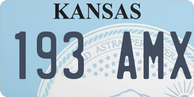 KS license plate 193AMX