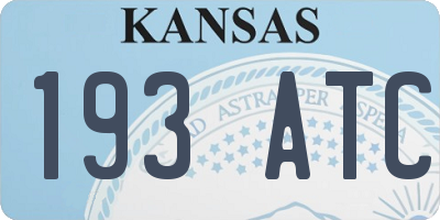 KS license plate 193ATC