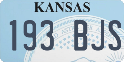 KS license plate 193BJS