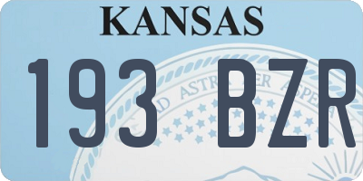 KS license plate 193BZR
