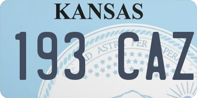 KS license plate 193CAZ