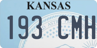 KS license plate 193CMH