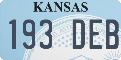 KS license plate 193DEB