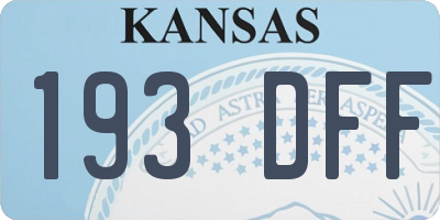 KS license plate 193DFF