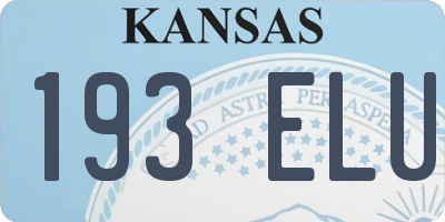 KS license plate 193ELU