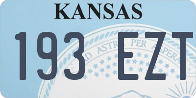 KS license plate 193EZT
