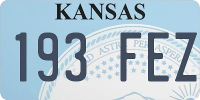 KS license plate 193FEZ