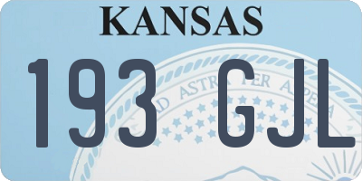 KS license plate 193GJL