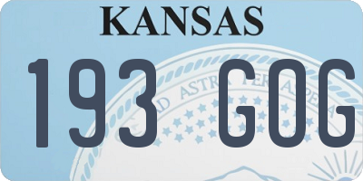 KS license plate 193GOG