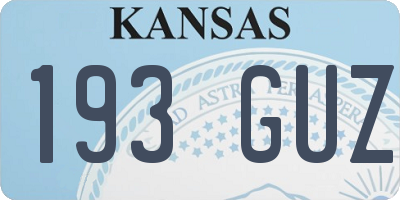 KS license plate 193GUZ